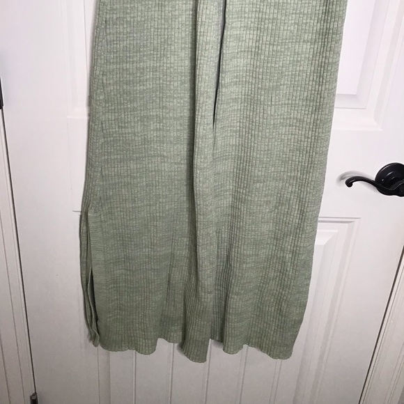 NWT Anna Quan Jordan Ribbed Cotton Wide Leg Pant in Sage Green Size 8. - Picture 8 of 12